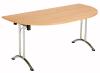 TC One Union Folding D-End Top Table - 1600 x 800mm - Beech