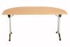 TC One Union Folding D-End Top Table - 1600 x 800mm - Beech