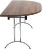 TC One Union Folding D-End Top Table - 1600 x 800mm - Dark Walnut (8-10 Week lead time)