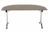 TC One Union Folding D-End Top Table - 1600 x 800mm - Grey Oak