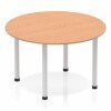 Dynamic Impulse Post Leg Circle Table - Oak