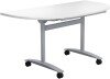 TC One Tilting D-End Table 1400 x 720 x 700mm - White
