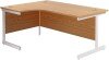 TC Single Leg Corner Desk 1600 x 1200mm - Nova Oak
