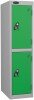 Probe Low Single Two Door Steel Lockers - 1210 x 305 x 305mm - Green (RAL 6018)
