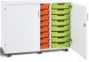 Monarch Premium Mobile 24 Shallow Tray Unit with Doors - White
