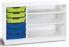Monarch Premium Static 6 Shallow Tray Unit with 2 Shelf Compartment - White