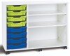Monarch Premium Mobile 8 Shallow Tray Unit with 2 Shelf Compartment - White