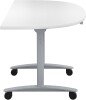 TC One Tilting D-End Table 1400 x 720 x 700mm - White