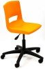 KI Postura+ Task Chair - Black Base - 730-855mm Height - 14+ Years - Tangerine Fizz
