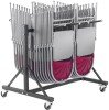 Principal 2600 36 Linking Folding Chairs & 2 Row Trolley Package - Burgundy