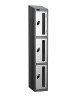 Probe Three Compartment Vision Panel Single Nest Locker - 1780 x 305 x 305mm - White (RAL 9016)