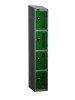 Probe Four Compartment Vision Panel Nest of Two Lockers - 1780 x 610 x 380mm - Green (RAL 6018)