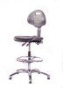 Chilli Polyurethane Chrome Draughtsman Chair