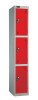 Probe Three Door Single Steel Locker - 1780 x 460 x 460mm - Red (Similar to BS 04 E53)