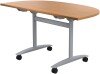 TC One Tilting D-End Table 1400 x 720 x 700mm - Nova Oak