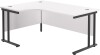 TC Twin Leg Corner Desk 1800 x 1200mm - White