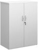 Dams Double Door Cupboard with 2 Shelves - 1090mm High - White