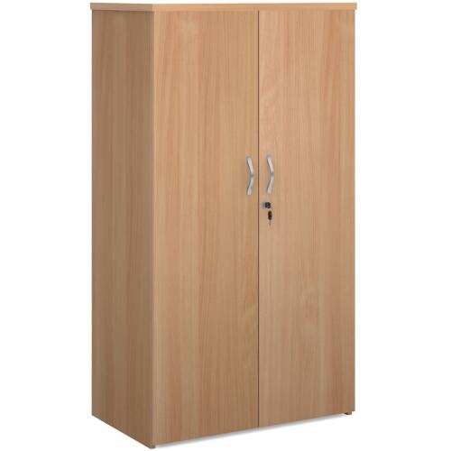 Dams Double Door Cupboard with 3 Shelves - 1440mm High - Beech