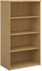Dams Standard Bookcase 1440mm High - Oak