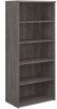 Dams Standard Bookcase 1790mm High - Grey Oak
