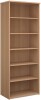 Dams Standard Bookcase 2140mm High - Beech