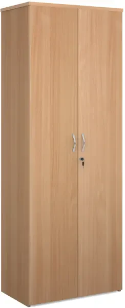 Dams Double Door Cupboard with 5 Shelves - 2140mm High - Beech