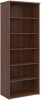 Dams Standard Bookcase 2140mm High - Walnut