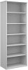 Dams Standard Bookcase 2140mm High - White