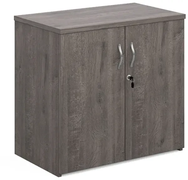 Gentoo Double Door Cupboard with 1 Shelf 740 x 800 x 470mm - Grey Oak