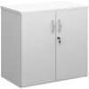 Gentoo Double Door Cupboard with 1 Shelf 740 x 800 x 470mm - White