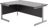 TC Single Leg Corner Desk 1600 x 1200mm - Black