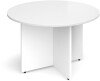 Dams Arrow Head Leg Circular Meeting Table 1200mm - White