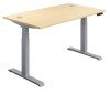 TC Economy Height Adjustable Desk with I-Frame Legs - 1800mm x 800mm - Maple