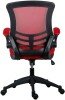 TC Marlos Mesh Back Chair with Folding Arms - Red