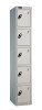 Probe 5 Door Single Steel Locker - 1780 x 305 x 460mm - Silver (RAL 9006)