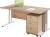 Dynamic Rectangular Desk 1400 x 800mm & 3 Drawer Mobile Pedestal
