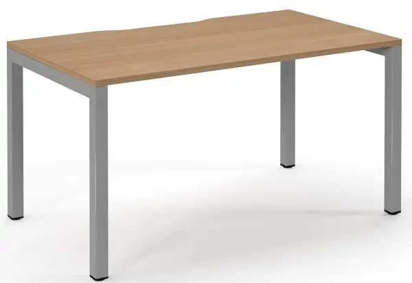 Dams Connex Scalloped 1400 x 800 Single Desk - Beech