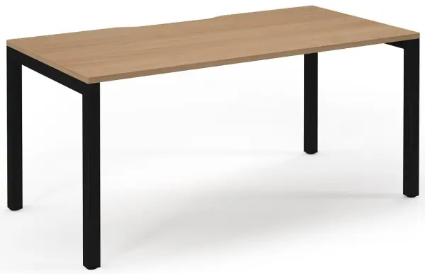 Dams Connex Scalloped 1600 x 800 Single Desk - Beech