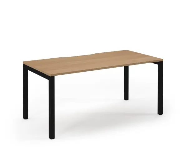 Dams Connex Scalloped 1600 x 800 Single Desk - Beech