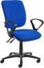 Dams Senza High Back Operator Chair with Fixed Arms - Blue