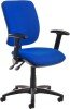 Dams Senza High Back Operator Chair with Folding Arms - Blue