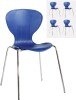 Dams Sienna - Classroom Chair (Pack of 4) - Blue