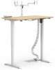 Formetiq Sit-Stand Desk & Accessories Bundle - Monitor Arm, Under Desk Power Module, Boost Power Module, Power Cable & Cable Spine - Amber Oak