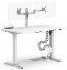 Formetiq Sit-Stand Desk & Accessories Bundle - Monitor Arm, Under Desk Power Module, Boost Power Module, Power Cable & Cable Spine - White
