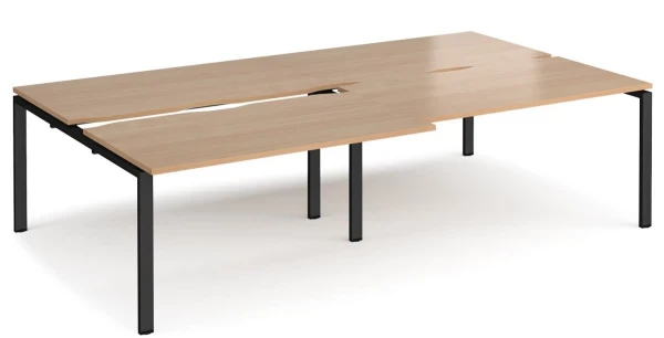 Dams Adapt Sliding Top Double Back To Back Desks 2800mm X 1600mm - Beech