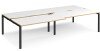 Dams Adapt Sliding Top Double Back To Back Desks 3200mm X 1600mm - White/Oak