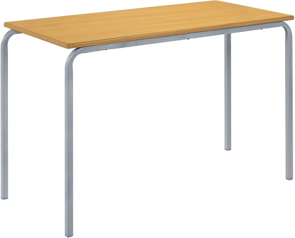 Metalliform EXPRESS Crushed Bent Rectangular Table - MDF Edge - 1100 x 550mm - Beech