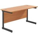 TC Single Upright Rectangular Desk with Single Cantilever Legs - 1200mm x 600mm