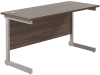TC Single Upright Rectangular Desk with Single Cantilever Legs - 1200mm x 600mm - Dark Walnut (8-10 Week lead time)
