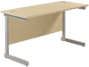 TC Single Upright Rectangular Desk with Single Cantilever Legs - 1200mm x 600mm - Maple (8-10 Week lead time)